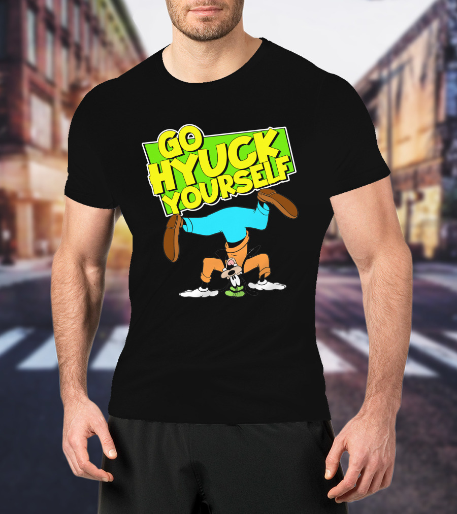 Go Hyuk Yourself Goofy Headstand Cartoon T-Shirt