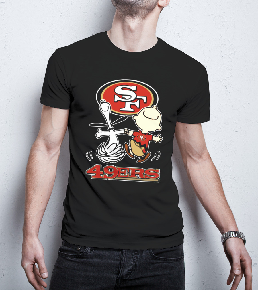 SF 49ers Snoopy And Charlie 49ers T-Shirt