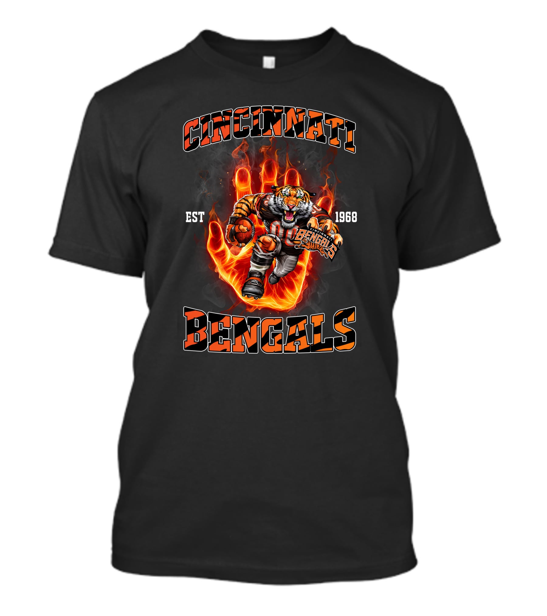 Cincinnati Bengals Tiger Football Est 1968 T-Shirt