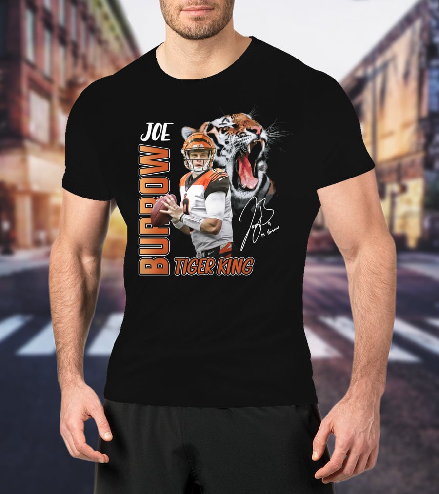 Joe Burrow Tiger King Cincinnati Bengals Football T-Shirt
