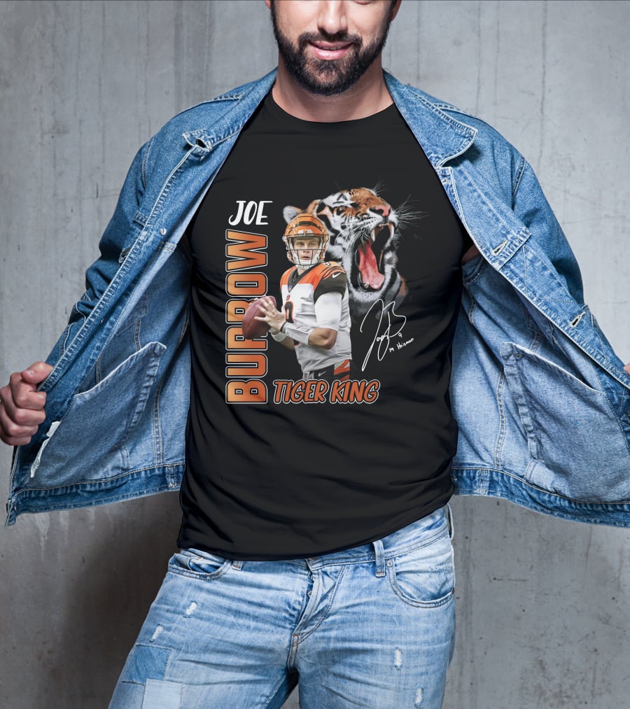 Joe Burrow Tiger King Cincinnati Bengals Football T-Shirt