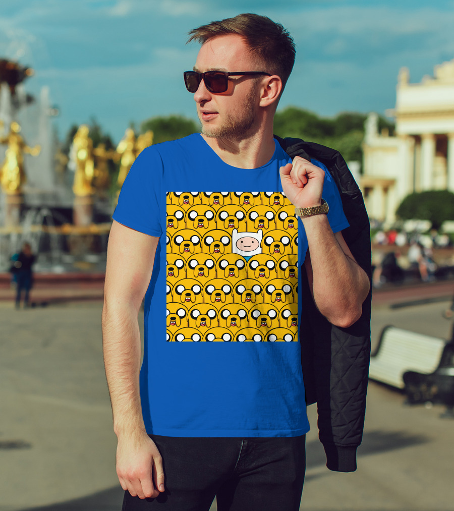 Finnthehuman Surrounded By Jake Faces T-Shirt