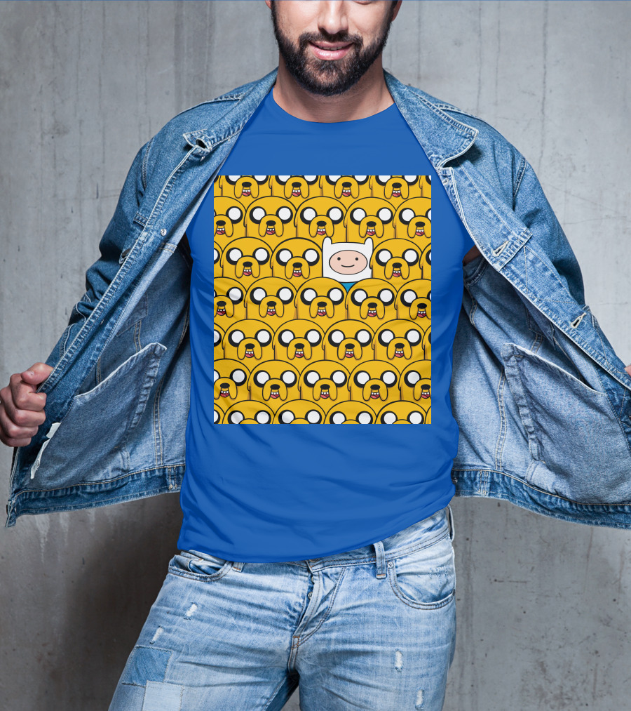 Finnthehuman Surrounded By Jake Faces T-Shirt