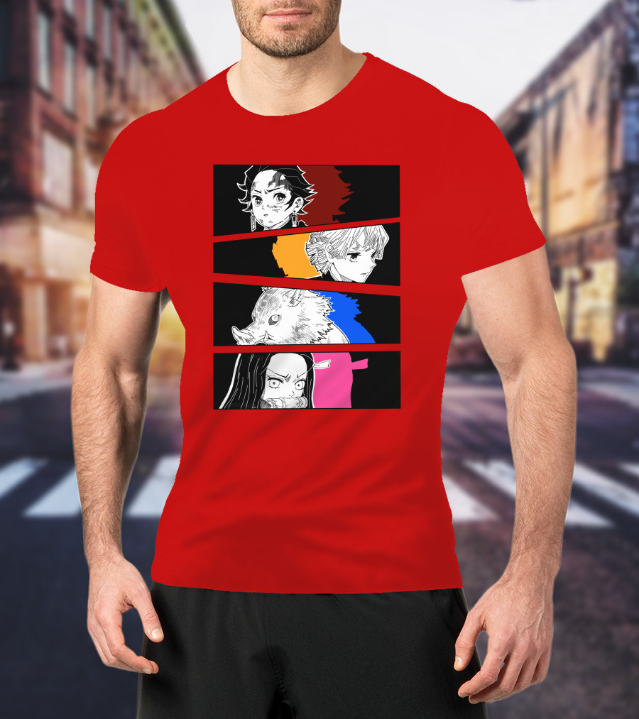 Demon Slayer Heroes Manga Style Characters T-Shirt