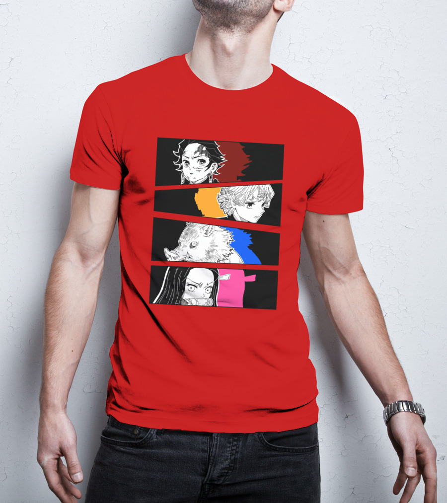 Demon Slayer Heroes Manga Style Characters T-Shirt
