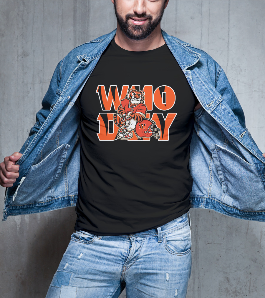 WHO DEY Tiger Football Spirit T-Shirt