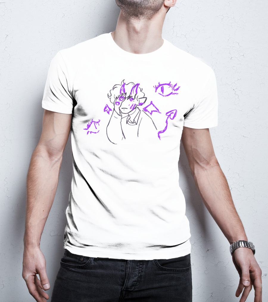 Jelly Bean Demon With Purple Eyes And Horns T-Shirt