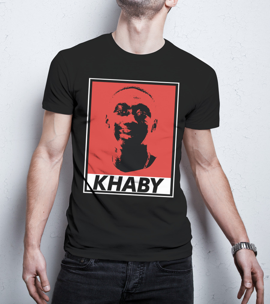 Khaby Lame Bold Graphic Red And Black T-Shirt