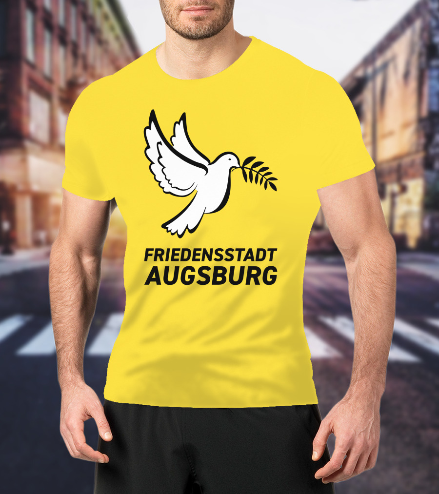 Friedensstadt Augsburg Peace Dove With Olive Branch T-Shirt