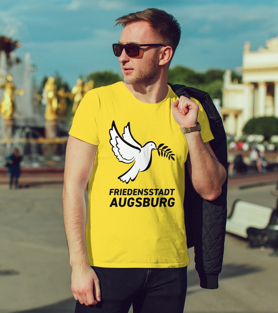 Friedensstadt Augsburg Peace Dove With Olive Branch T-Shirt
