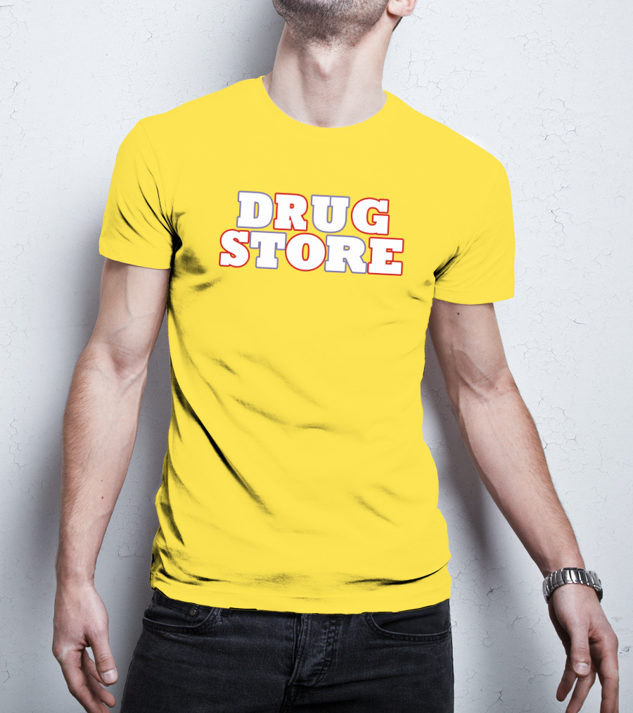 DRUG STORE Bold Retro Text T-Shirt