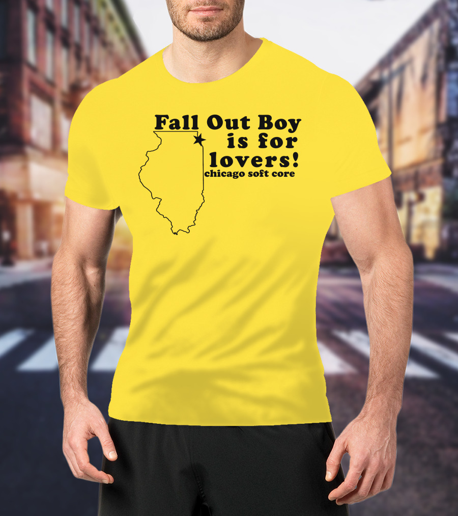 Fall Out Boy Is For Lovers Chicago Soft Core Illinois Map T-Shirt