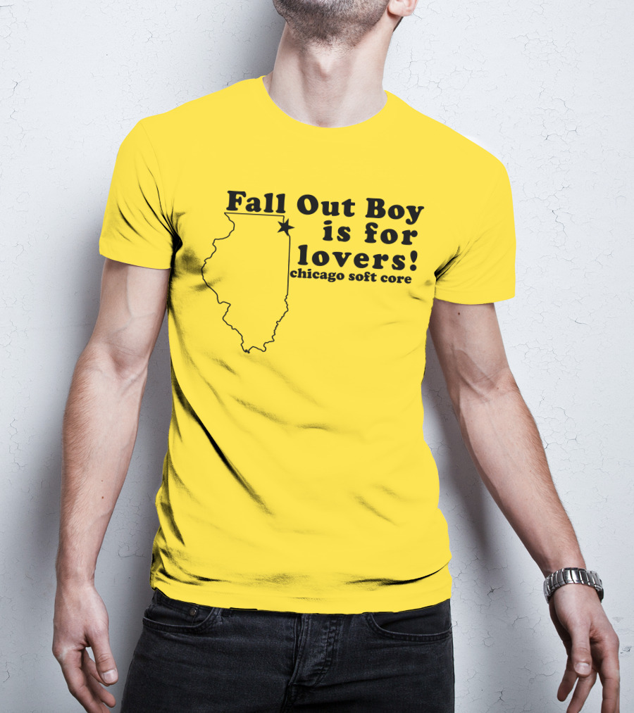 Fall Out Boy Is For Lovers Chicago Soft Core Illinois Map T-Shirt
