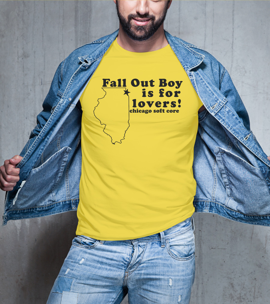 Fall Out Boy Is For Lovers Chicago Soft Core Illinois Map T-Shirt