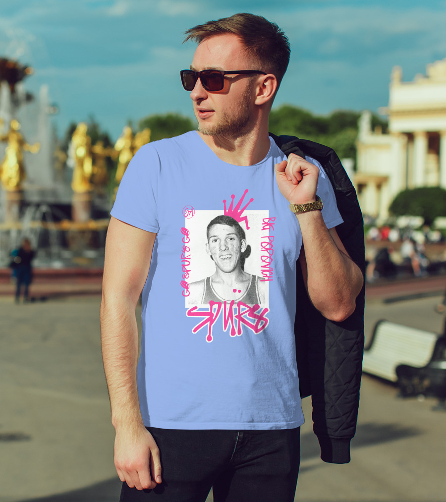 Go Spurs Go Big Popovich Spurs SA T-Shirt