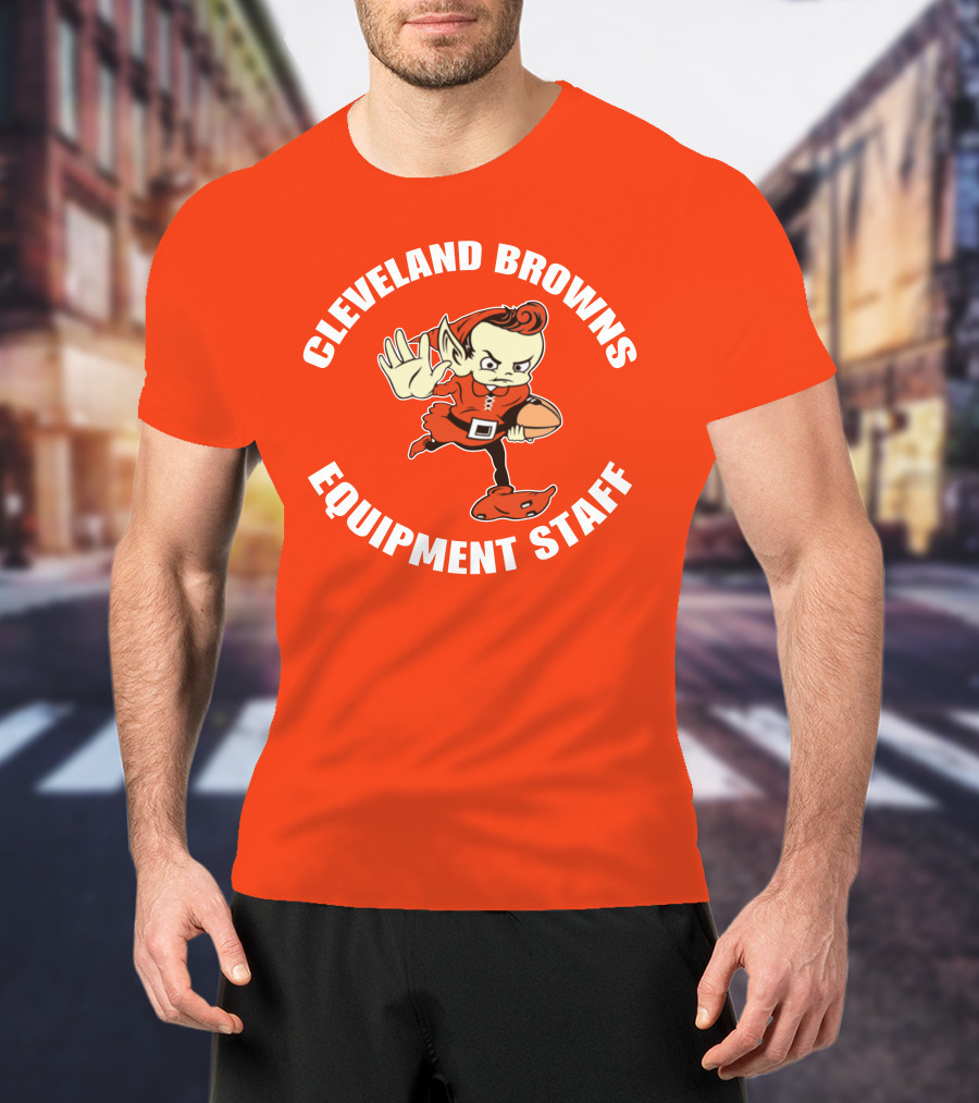 Cleveland Browns Equipment Staff Brownie Mascot T-Shirt