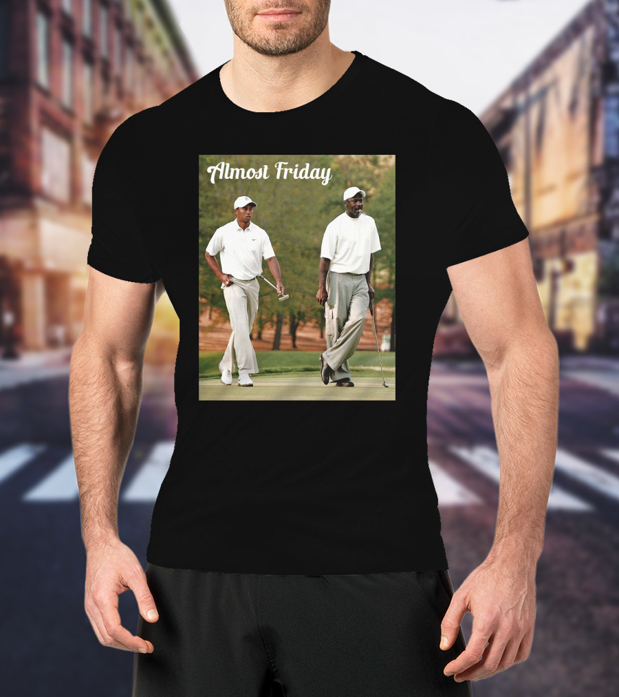 Almost Friday Golf Icons Walking Together T-Shirt