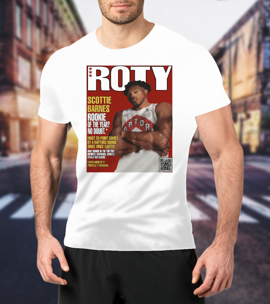 ROTY Scottie Barnes Rookie Of The Year No Doubt Raptors Achievement Highlights T-Shirt