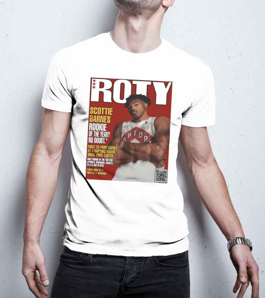 ROTY Scottie Barnes Rookie Of The Year No Doubt Raptors Achievement Highlights T-Shirt
