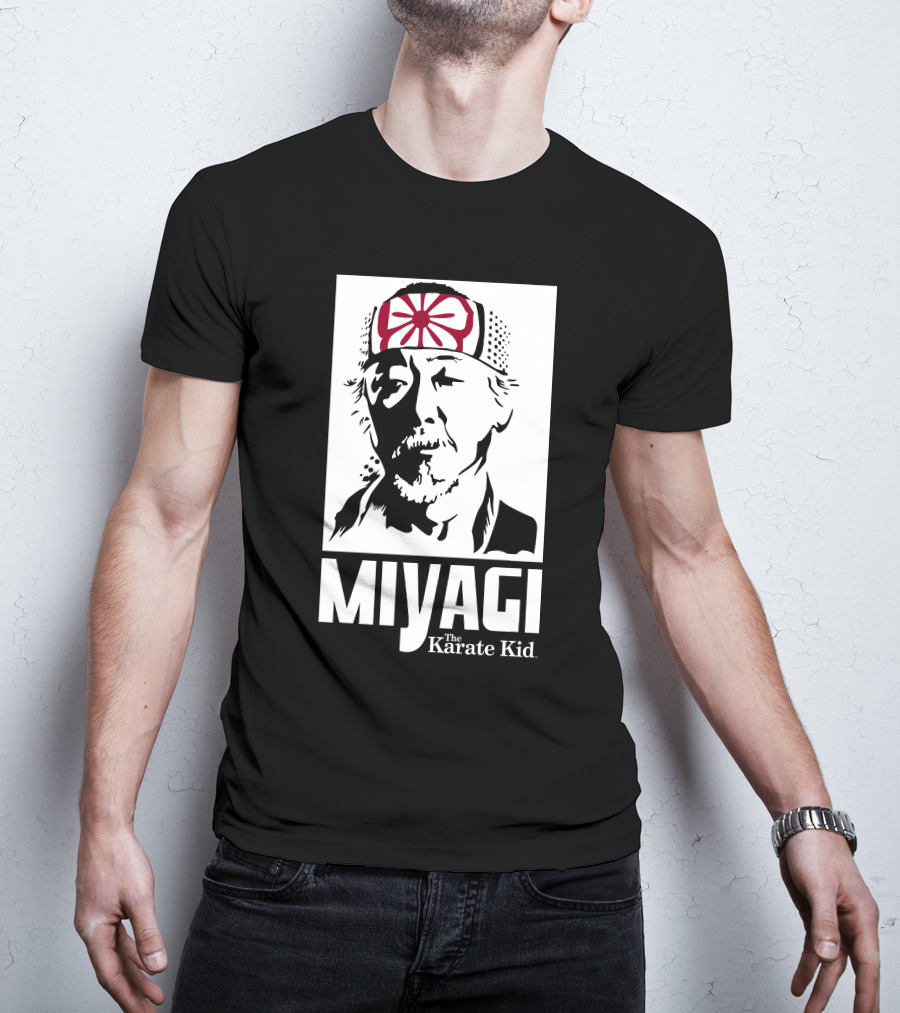 Miyagi The Karate Kid Headband Stencil T-Shirt