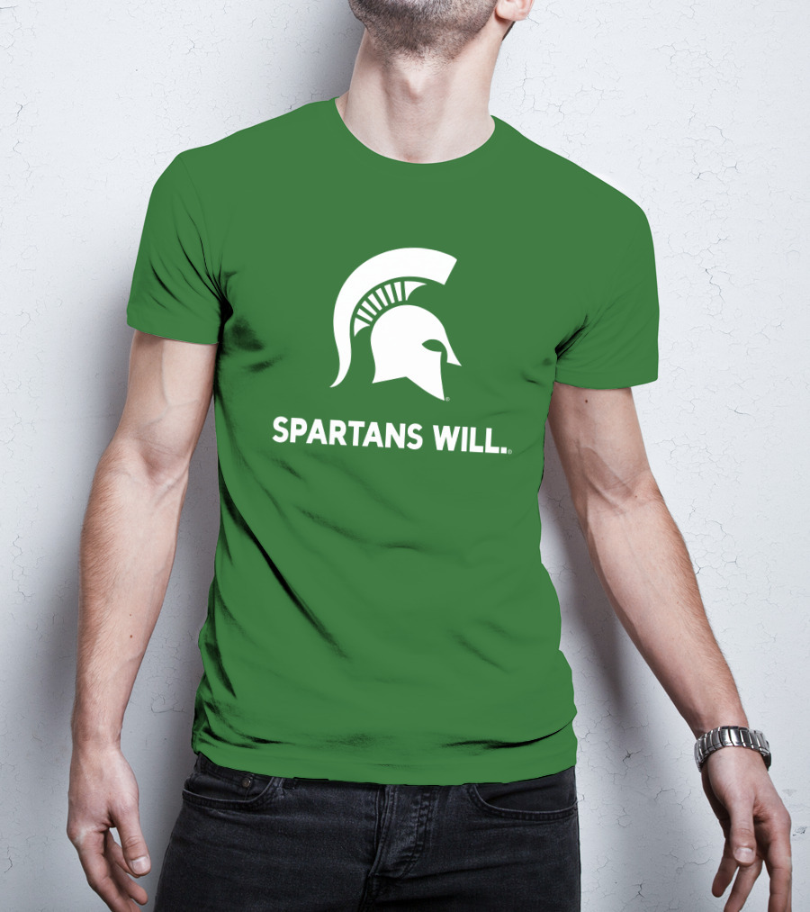 Spartans Will Michigan State Helmet T-Shirt