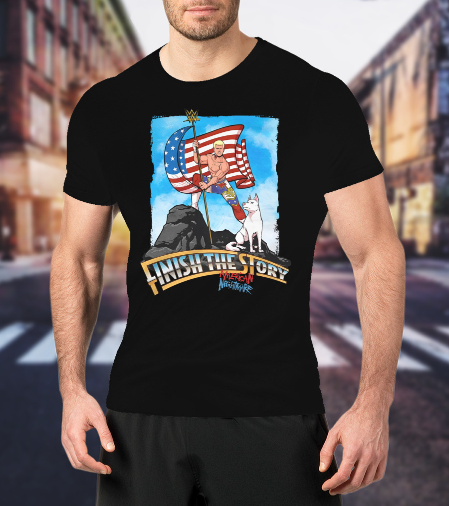 Finish The Story American Nightmare WWE Flag Gear T-Shirt