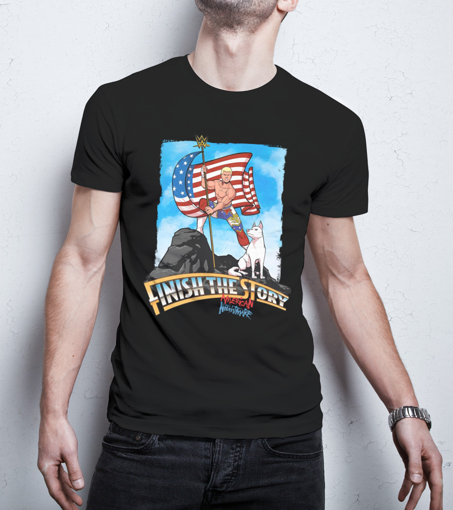 Finish The Story American Nightmare WWE Flag Gear T-Shirt