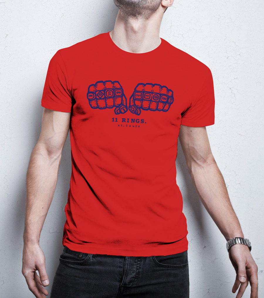 11 Rings St Louis 1926 1931 1934 1942 1944 1946 1964 1967 1982 2006 2011 T-Shirt