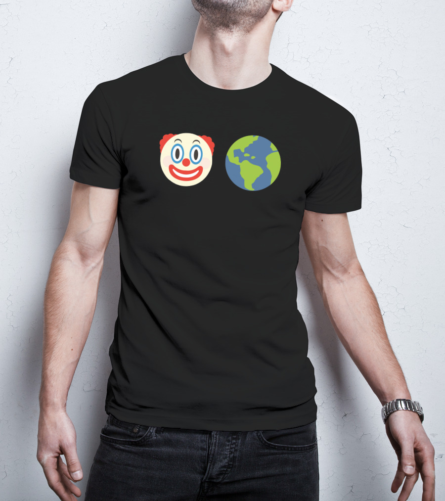 Clown World Honk Honk Emoji Face Earth T-Shirt