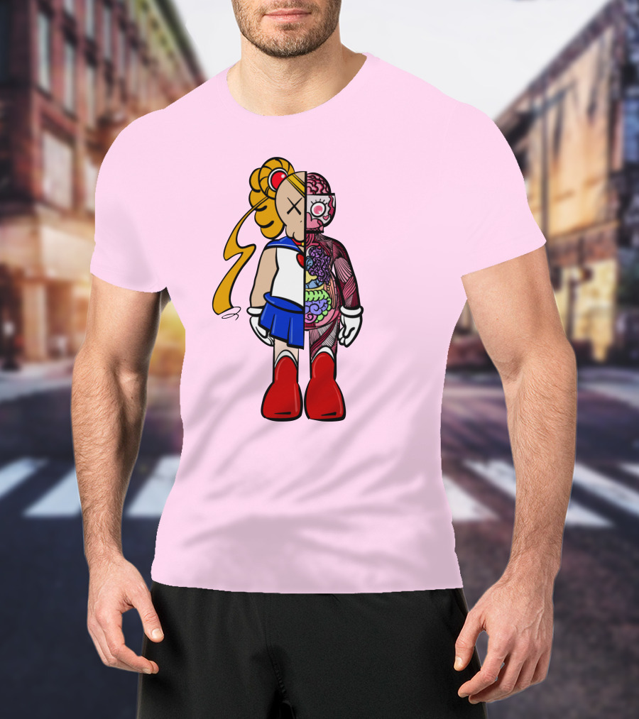 Sailor Kaws Moon Anatomical Hybrid T-Shirt