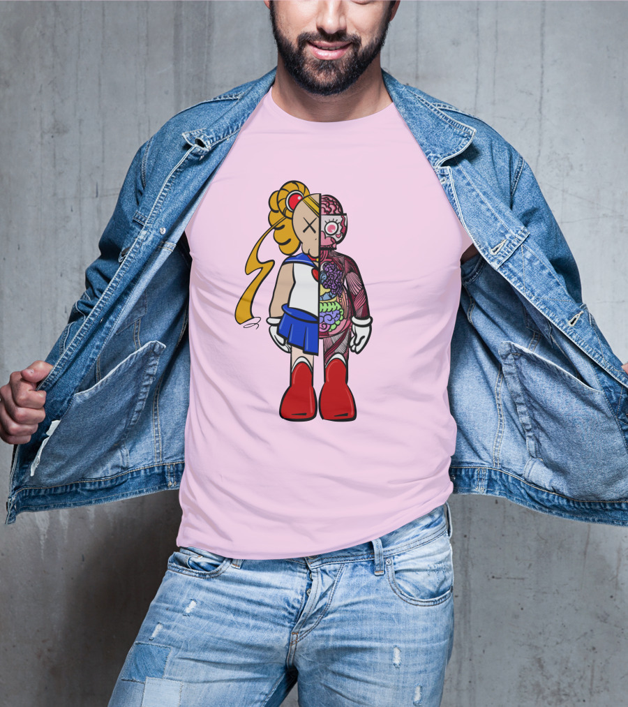 Sailor Kaws Moon Anatomical Hybrid T-Shirt