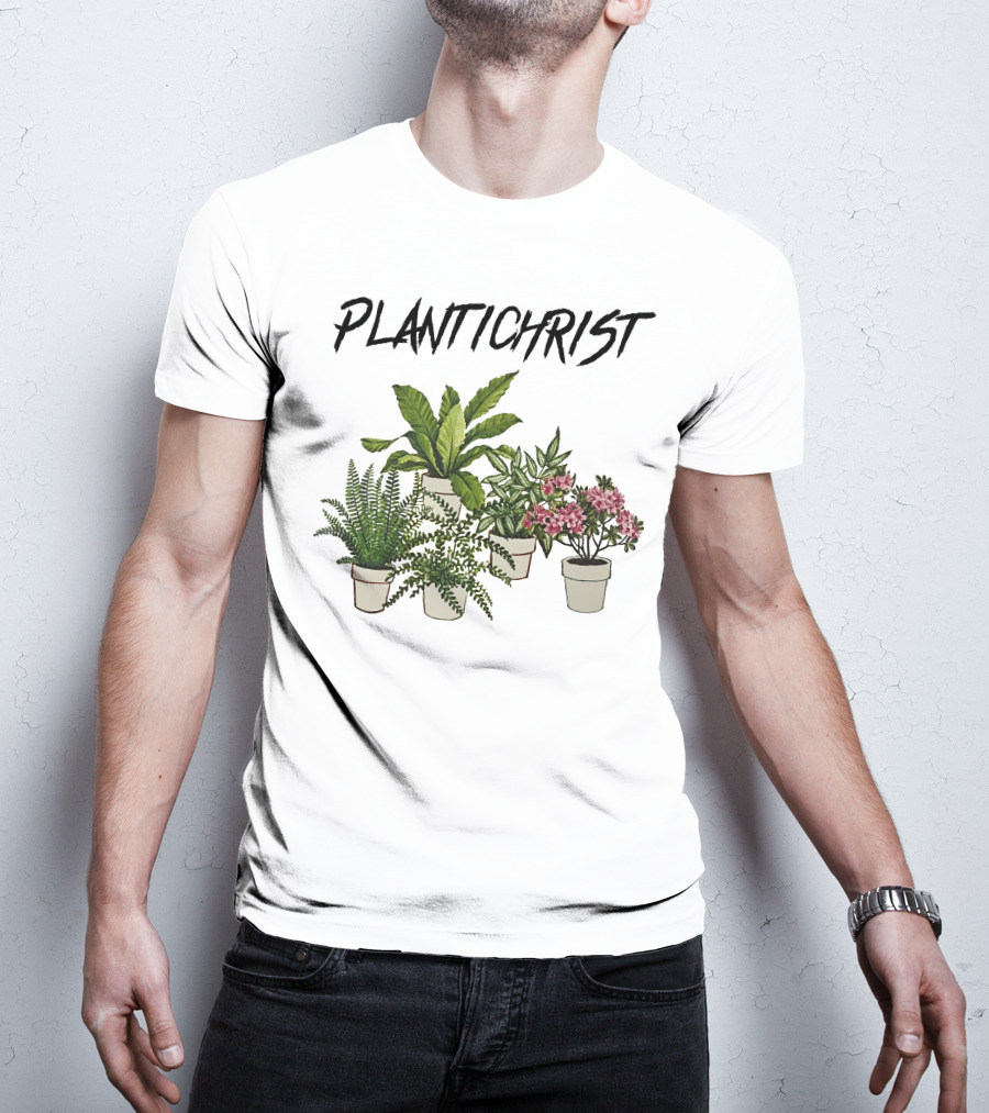 PLANTICHRIST Houseplants Collection With Text T-Shirt