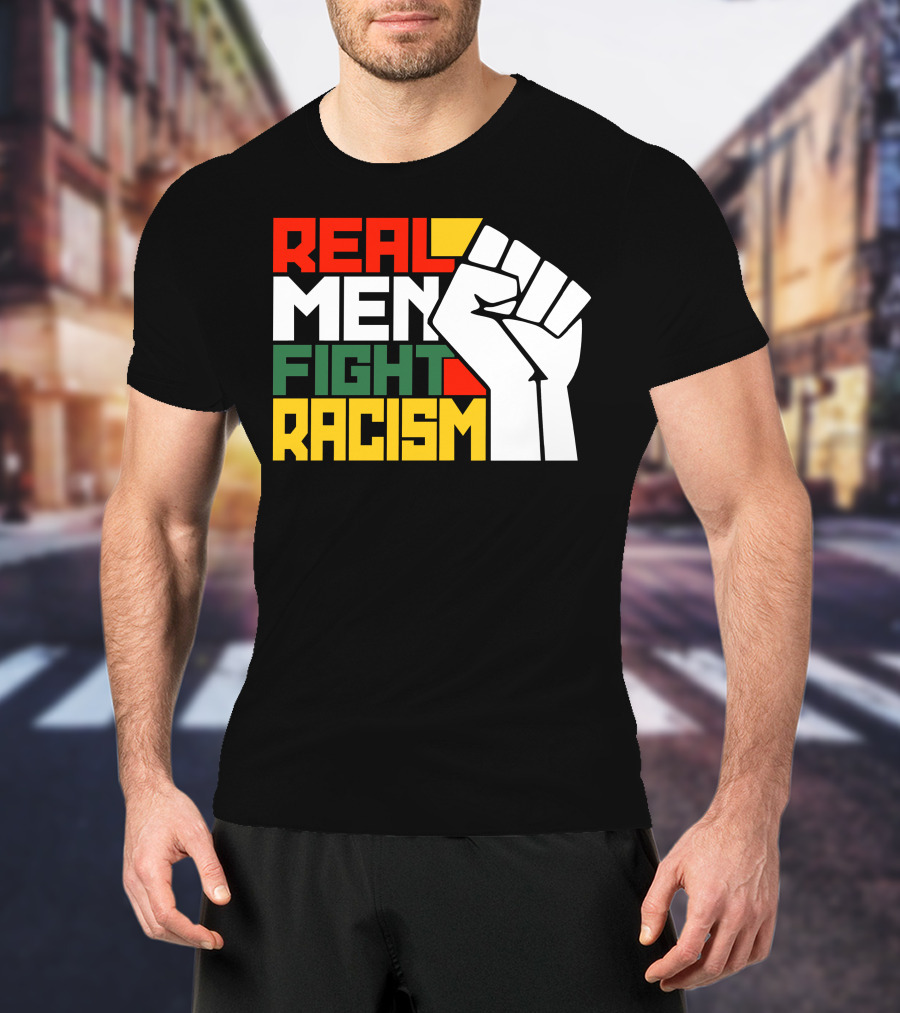 Real Men Fight Racism Silas Young Fist T-Shirt