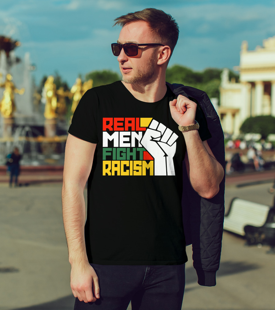 Real Men Fight Racism Silas Young Fist T-Shirt