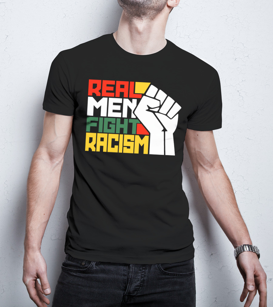 Real Men Fight Racism Silas Young Fist T-Shirt