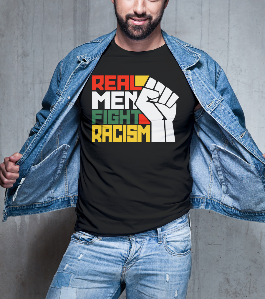Real Men Fight Racism Silas Young Fist T-Shirt