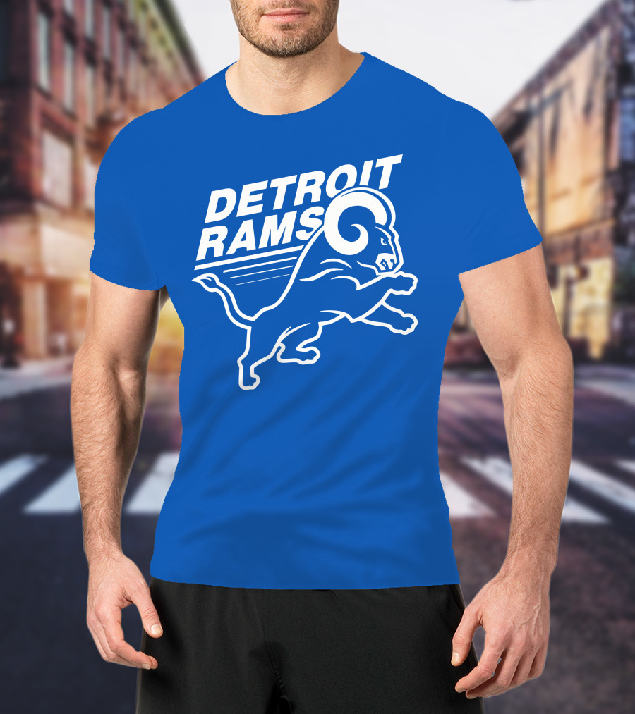 Detroit Rams Pro Sports Zone Charging Blue Ram T-Shirt
