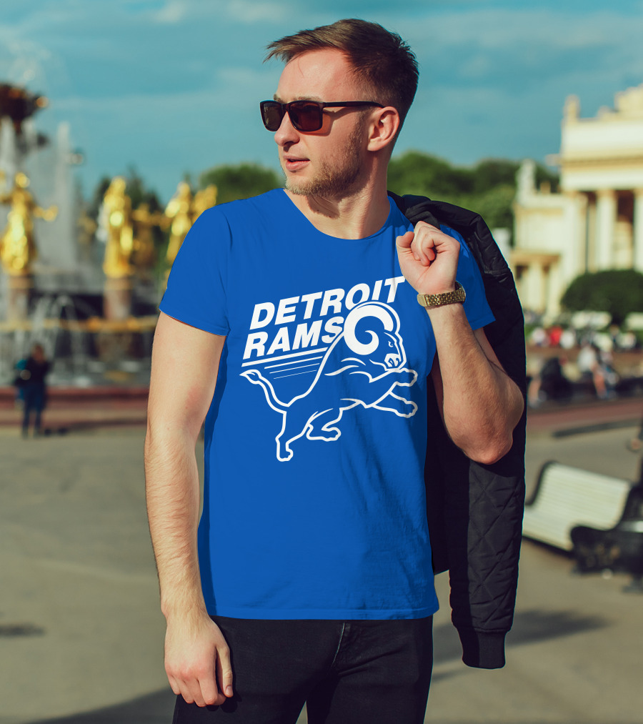 Detroit Rams Pro Sports Zone Charging Blue Ram T-Shirt