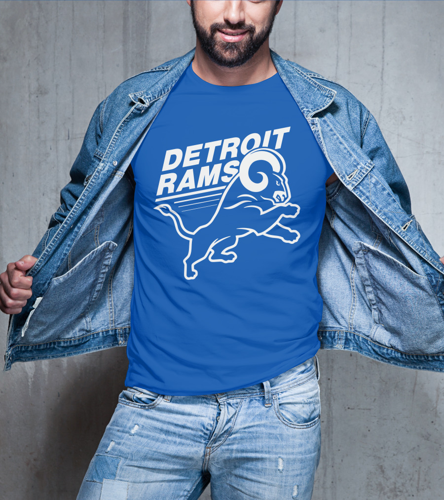 Detroit Rams Pro Sports Zone Charging Blue Ram T-Shirt