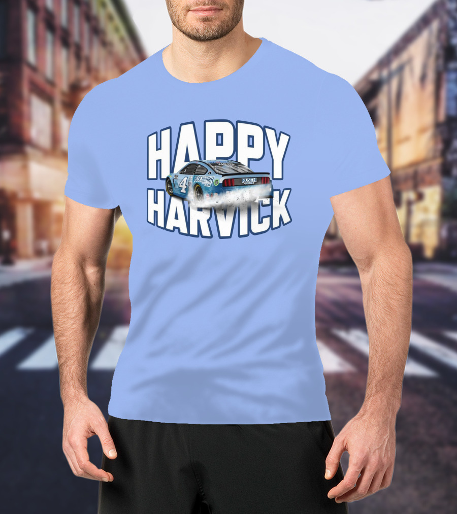 Busch Light Happy Harvick Racing Car Number 4 T-Shirt