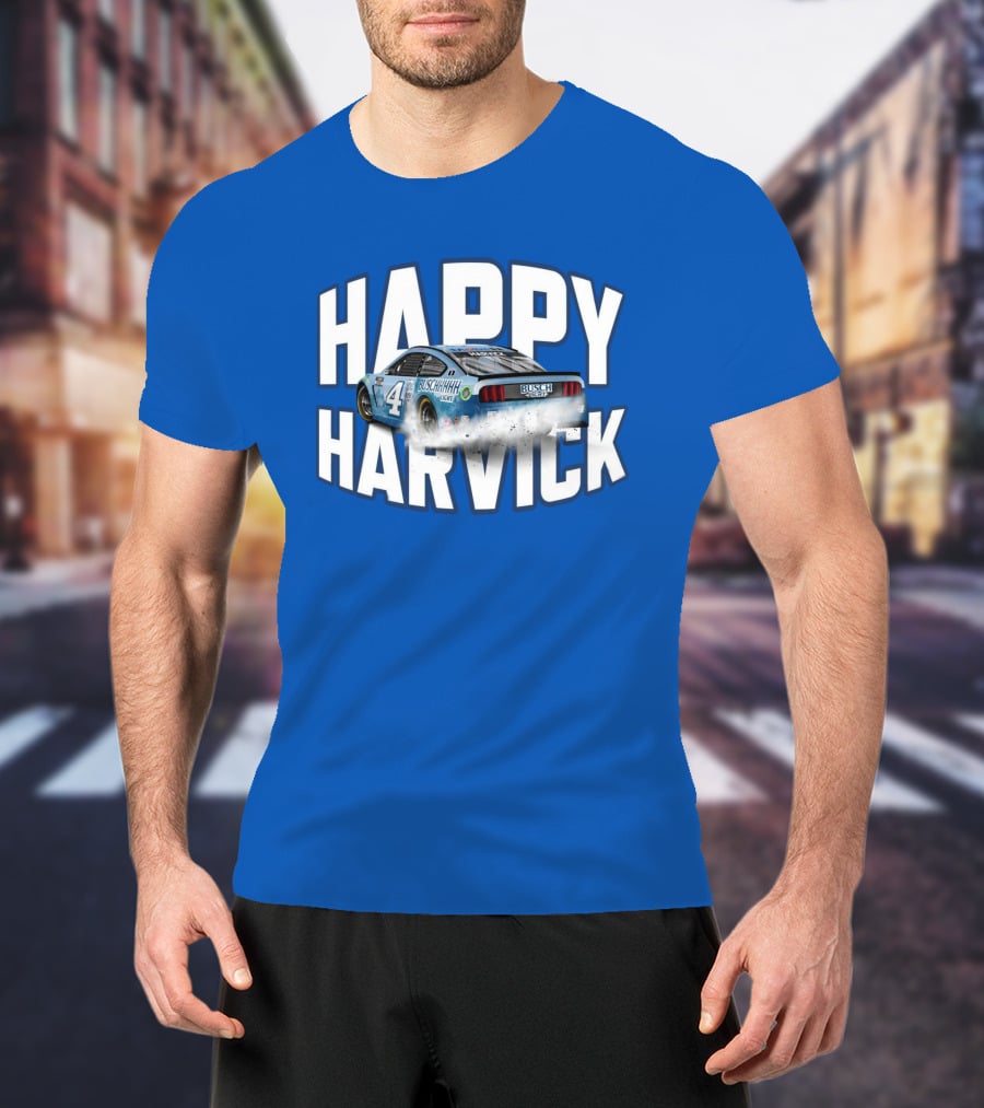 Happy Harvick Busch Racing Car Number 4 T-Shirt