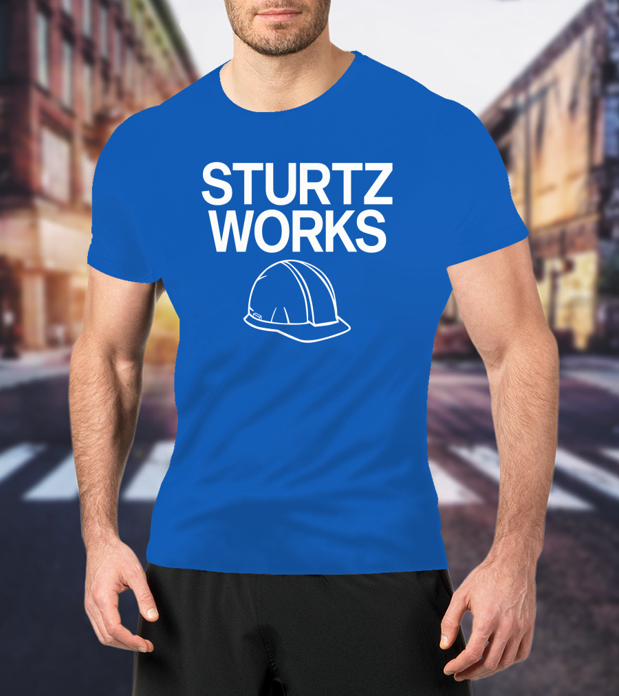 STURTZ WORKS Construction Hard Hat Raygunsite Store T-Shirt