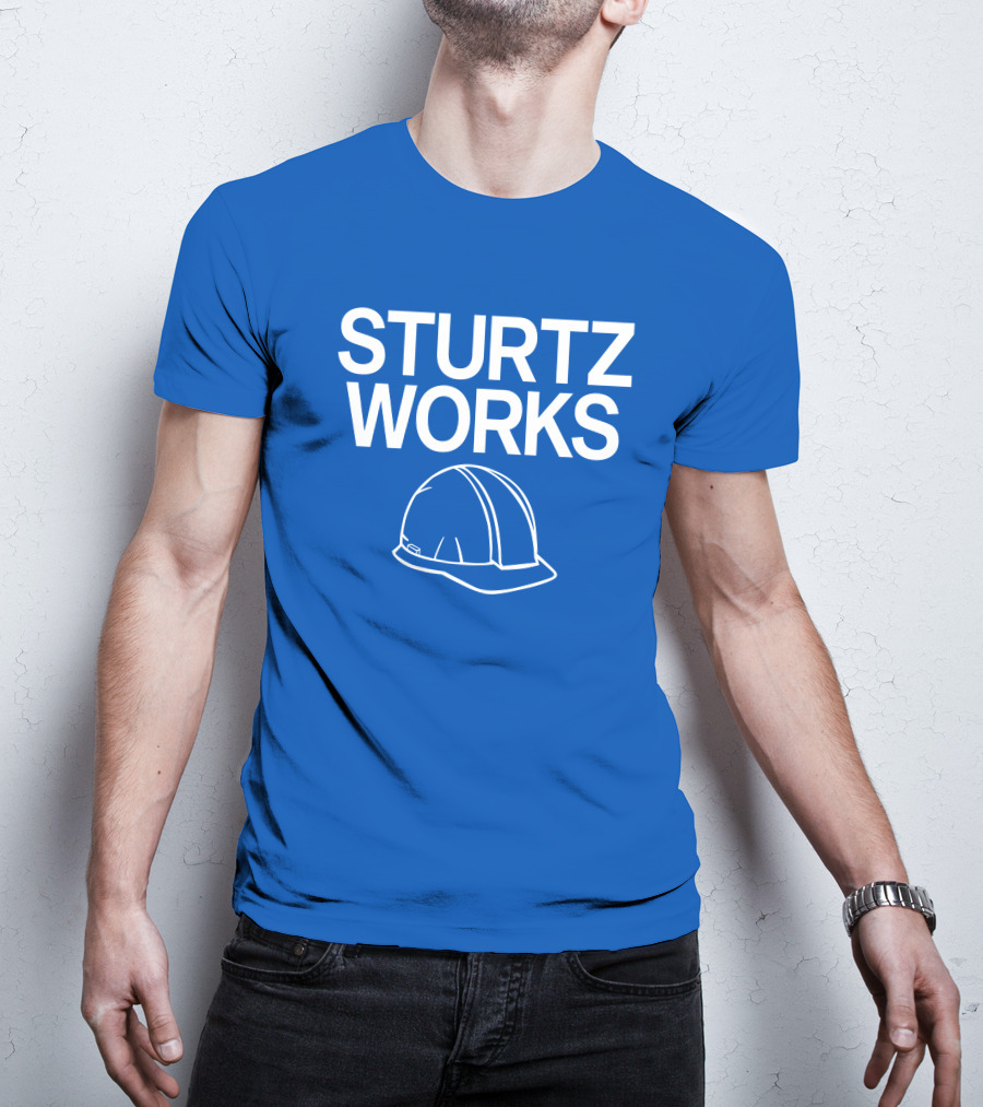 STURTZ WORKS Construction Hard Hat Raygunsite Store T-Shirt