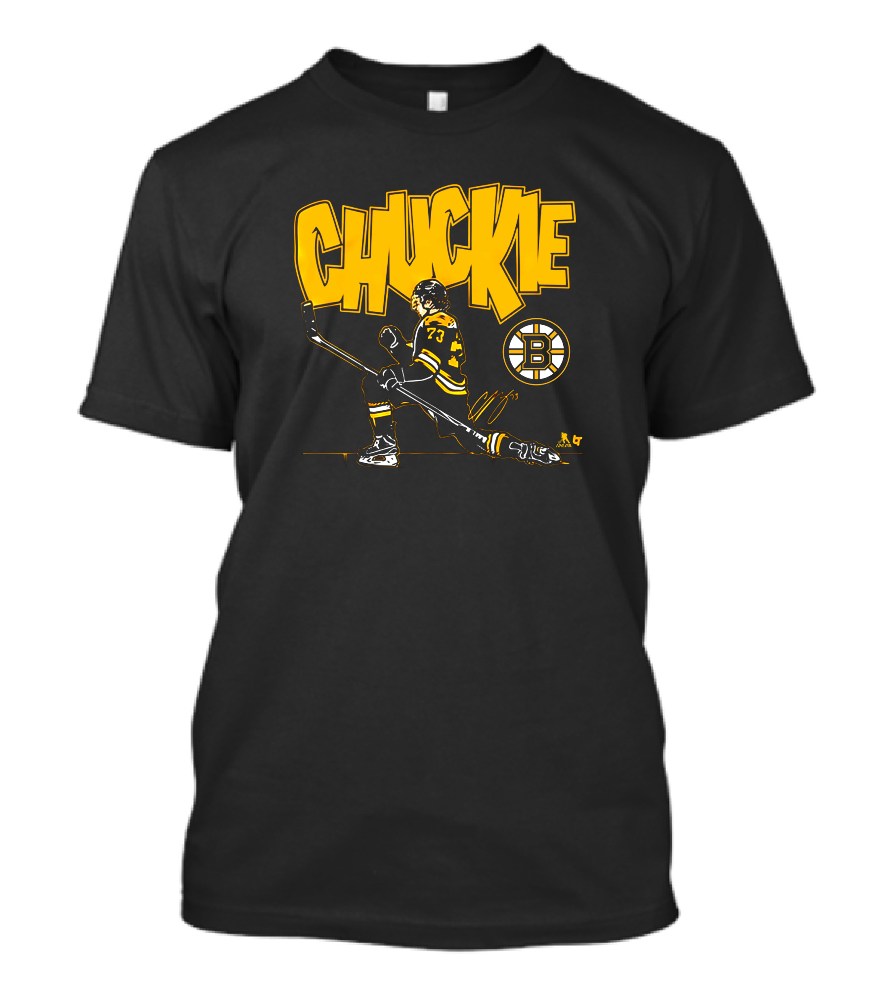 Chuckie Charlie McAvoy Boston Hockey 73 Bruins T-Shirt