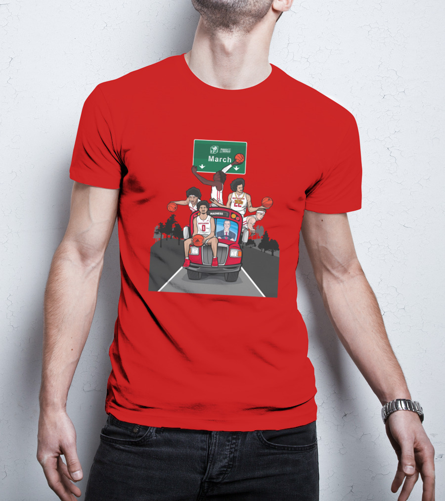 Coach Pikiell The Scarlet Knights Basketball Road To March Madness T-Shirt