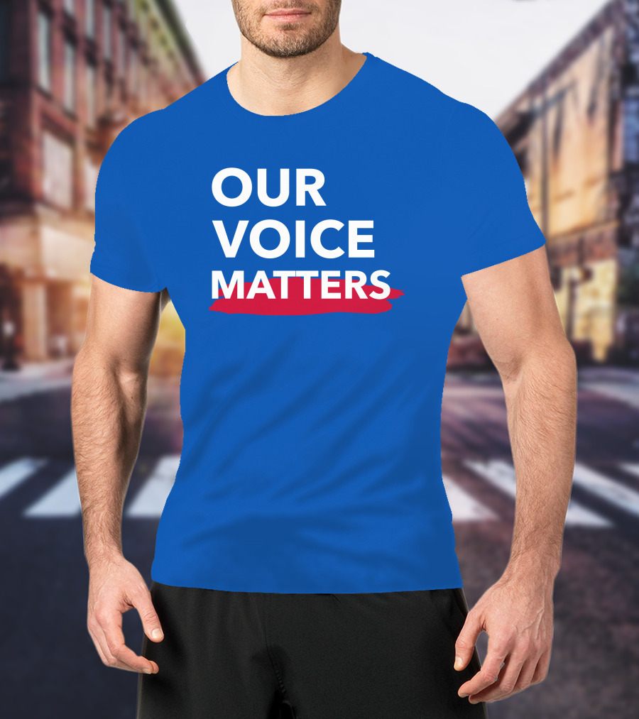 Andrew Cuomo Our Voice Matters Red Brushstroke T-Shirt