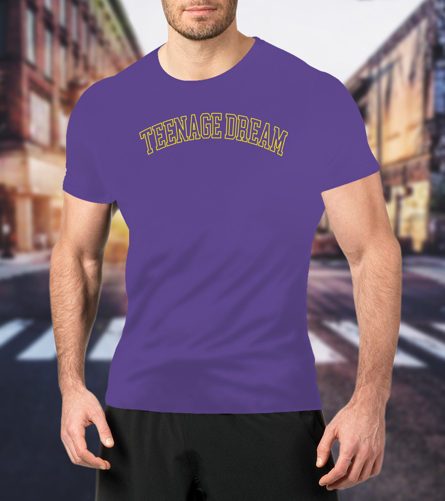 Olivia Rodrigo Teenage Dream Merch Purple Text T-Shirt