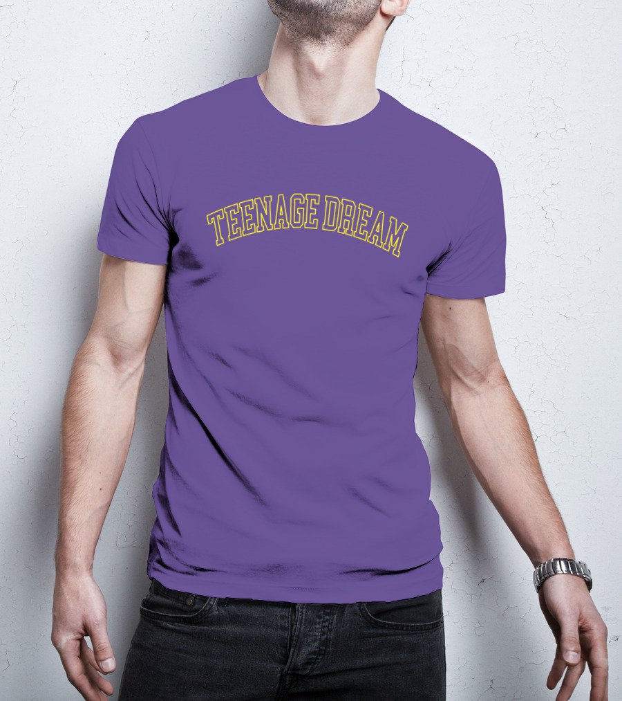 Olivia Rodrigo Teenage Dream Merch Purple Text T-Shirt