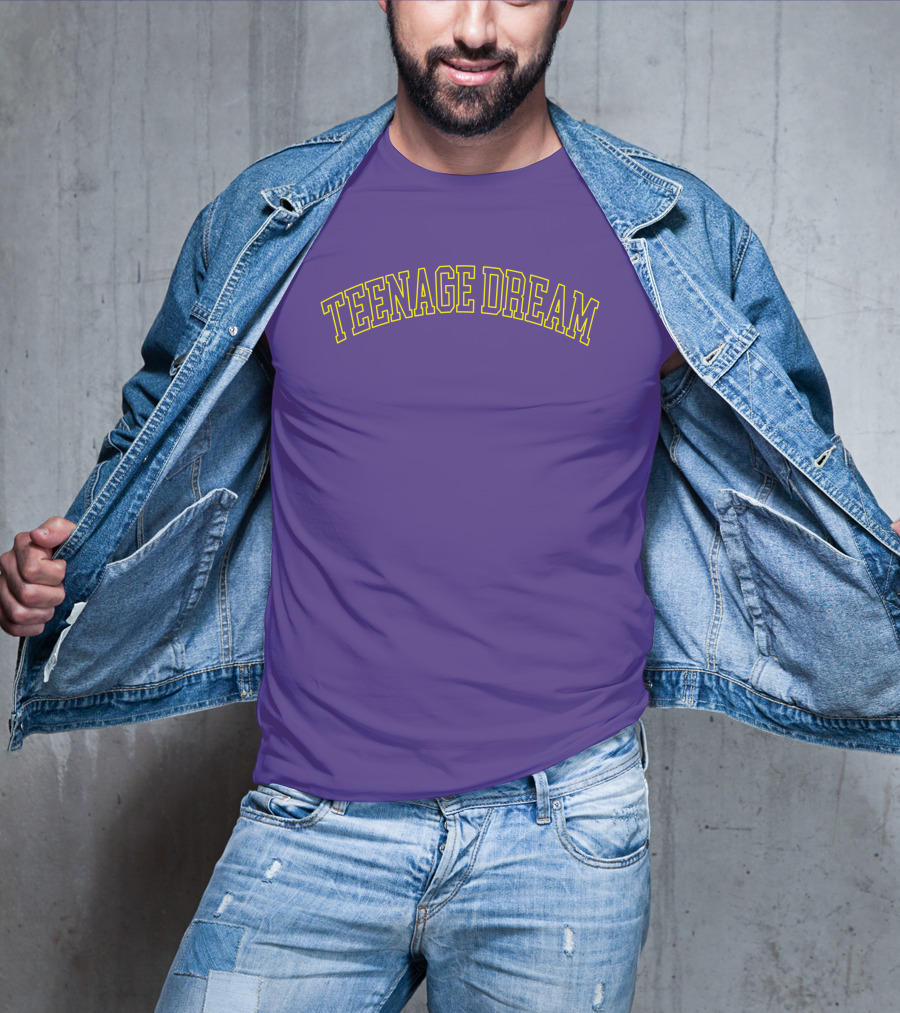 Olivia Rodrigo Teenage Dream Merch Purple Text T-Shirt