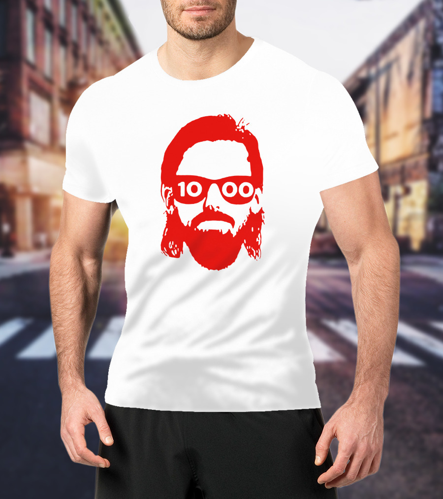 Detroit Red Wings Marc Staal 1000th Game Beard T-Shirt